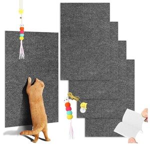 Gray Cat Scratching Pads with Toy